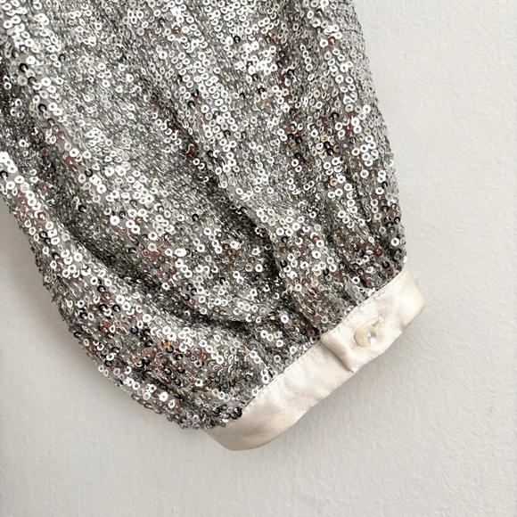 Emerson Fry Shimmering Silver Midi Dress - Picture 12 of 13